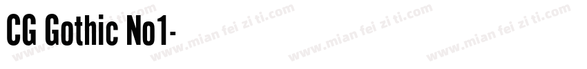 CG Gothic No1字体转换